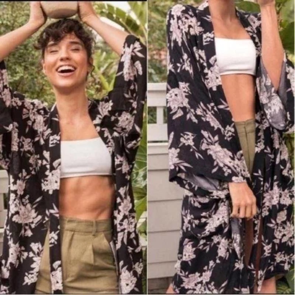 Spiritual Gangster Maya Floral Kimono One Size